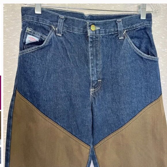 Vintage Pointer Brand Hunting Jeans Canvas Front Women's Sz 8 / M Inseam 28" - Picture 3 of 8